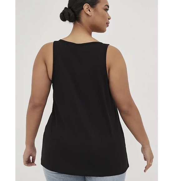 Torrid Black Tank Top with Daisy Heart Design - Picture 2 of 7